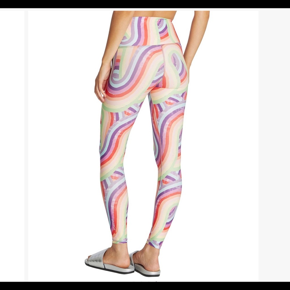 NWT Wildfox size small abstract rainbow leggings - Picture 4 of 7